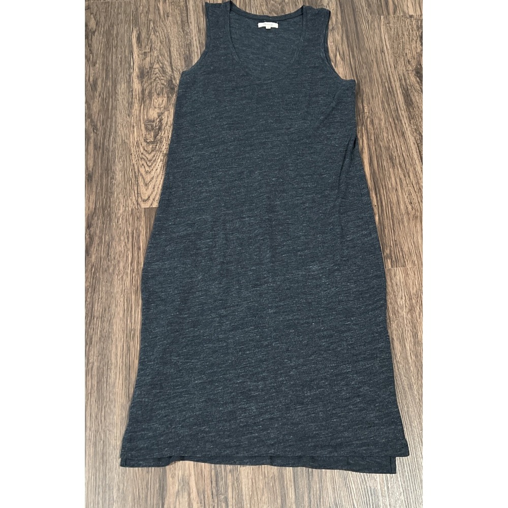 Madewell Knit Tank  Hem Midi Dress womens Medium Gray